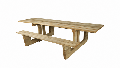 Table Queffin PMR - à poser - fixation avec kit de scellement - déchargé sous abri