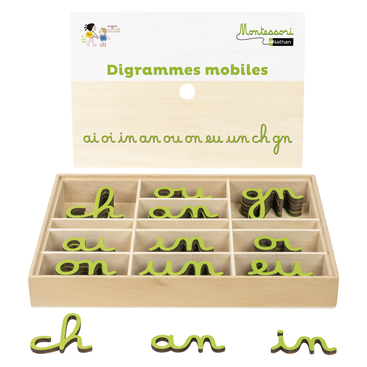 Digrammes mobiles - Montessori par Nathan