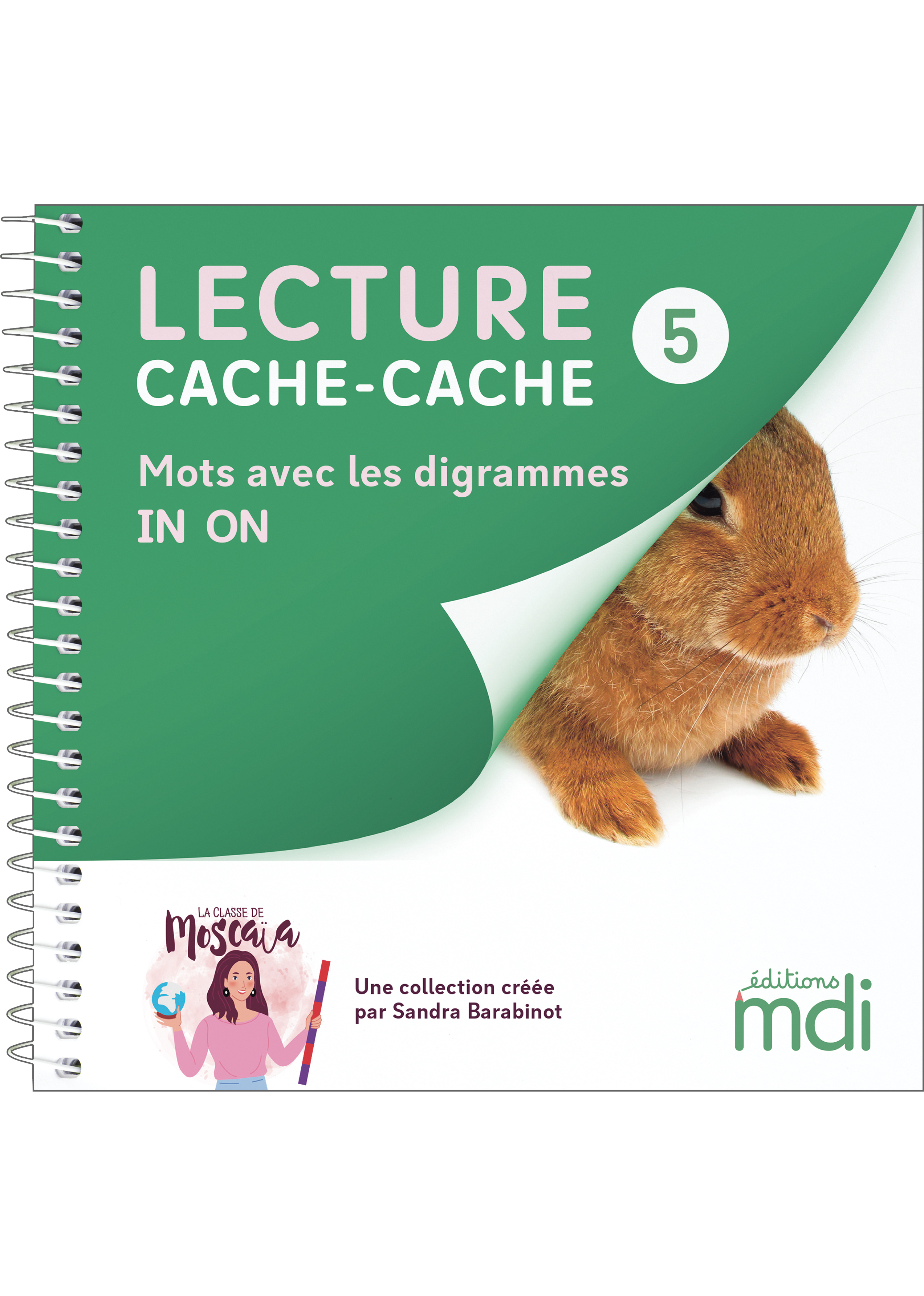 Lecture cache-cache - livre 5 - digrammes on, in