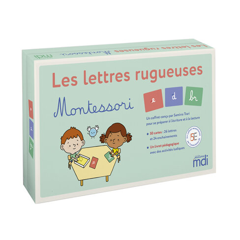 Les lettres rugueuses Montessori - minuscules cursives