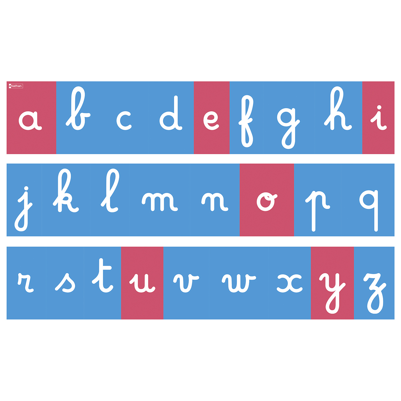 Tracé rugueux 75 x 25 cm repositionnable - lettres cursives