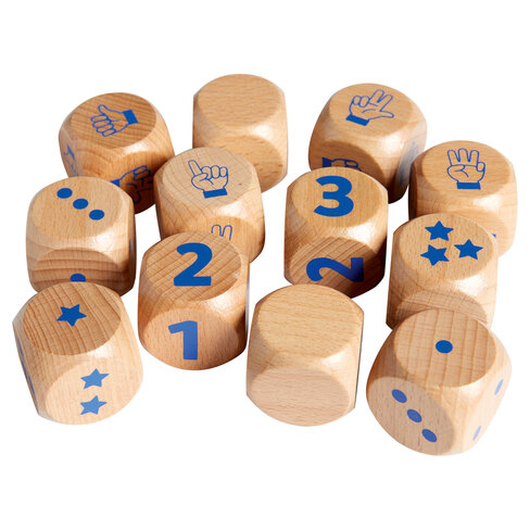 Dés de 1 à 3 - lot de 12