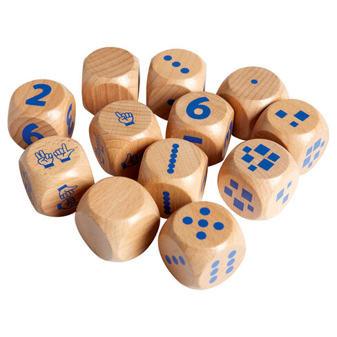 Dés de 1 à 6 - lot de 12