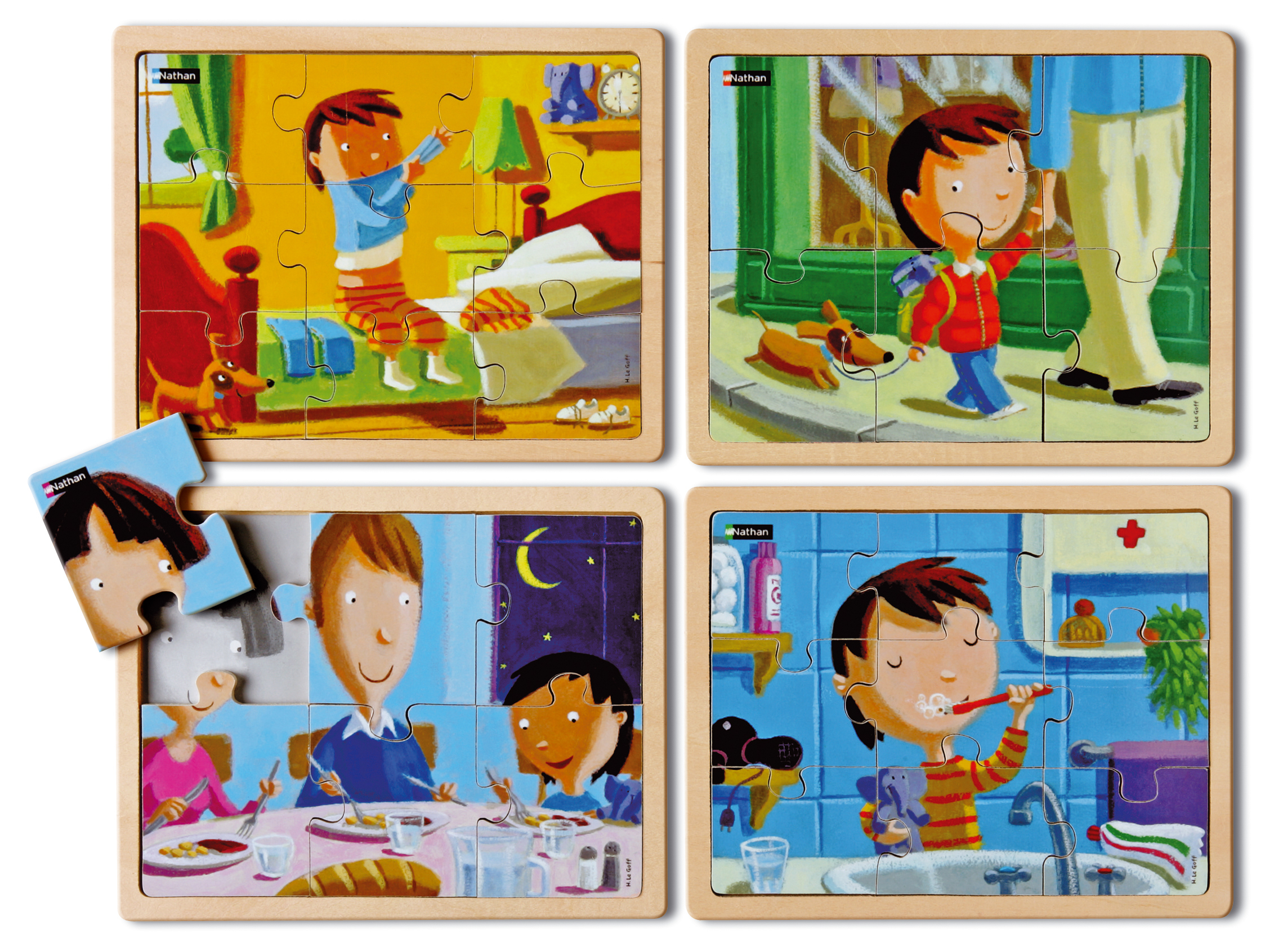 Puzzles bois ma journee