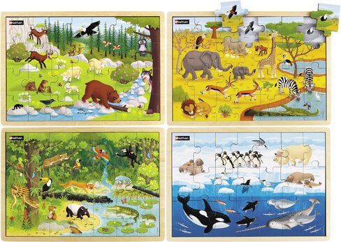 Puzzle bois - les animaux du monde
