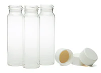 Ensemble de flacons de stockage 40 ml flacon transparent de 28 x 95, 24-414 à bouchon fermé septa en PTFE / silicone 00