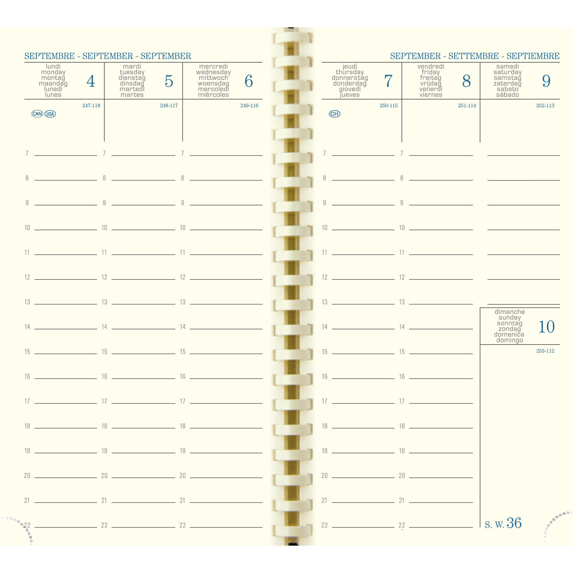Agenda semainier Exacompta 16S - 9 x 16 cm - bleu nuit