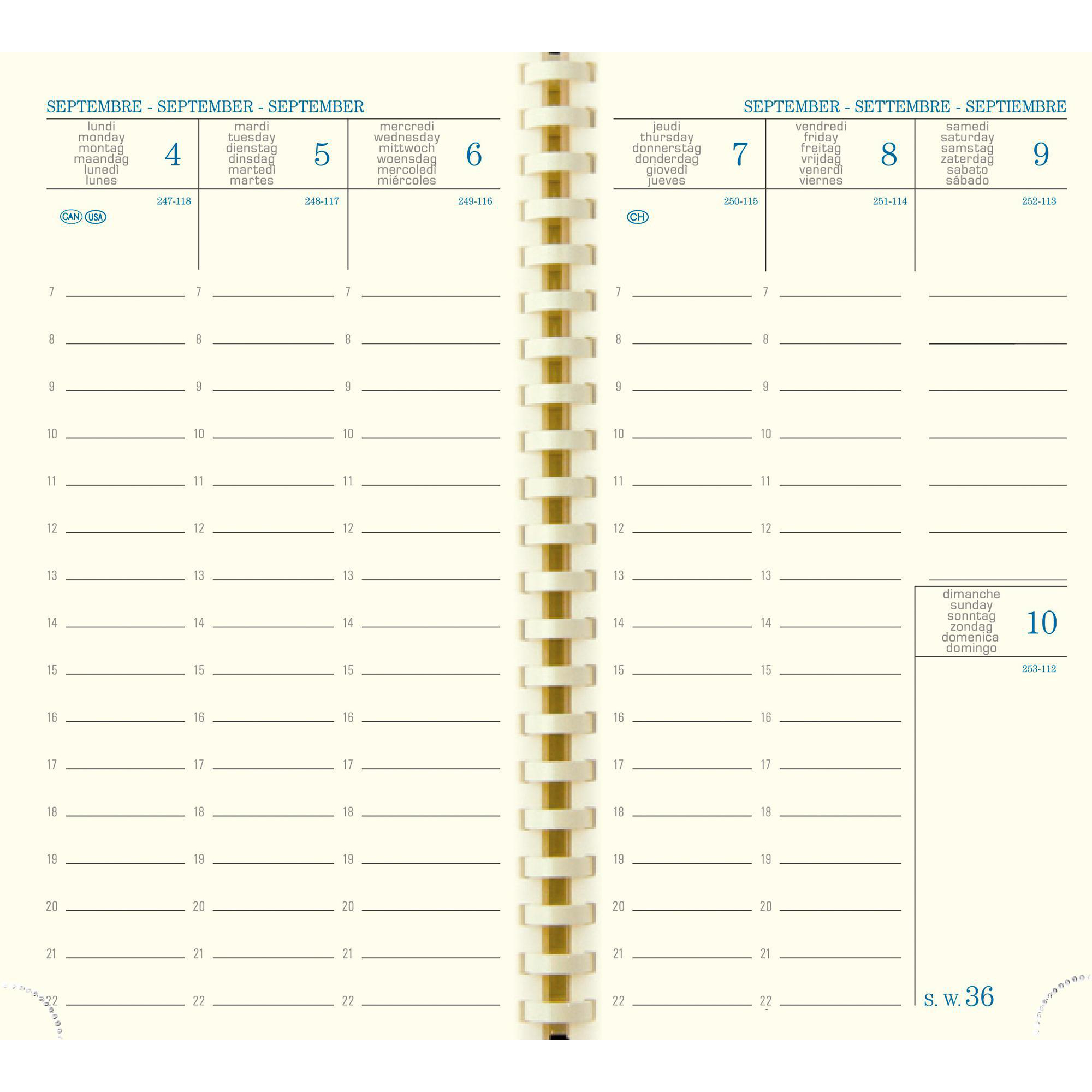 Agenda semainier Exacompta 16S - 9 x 16 cm - bleu nuit