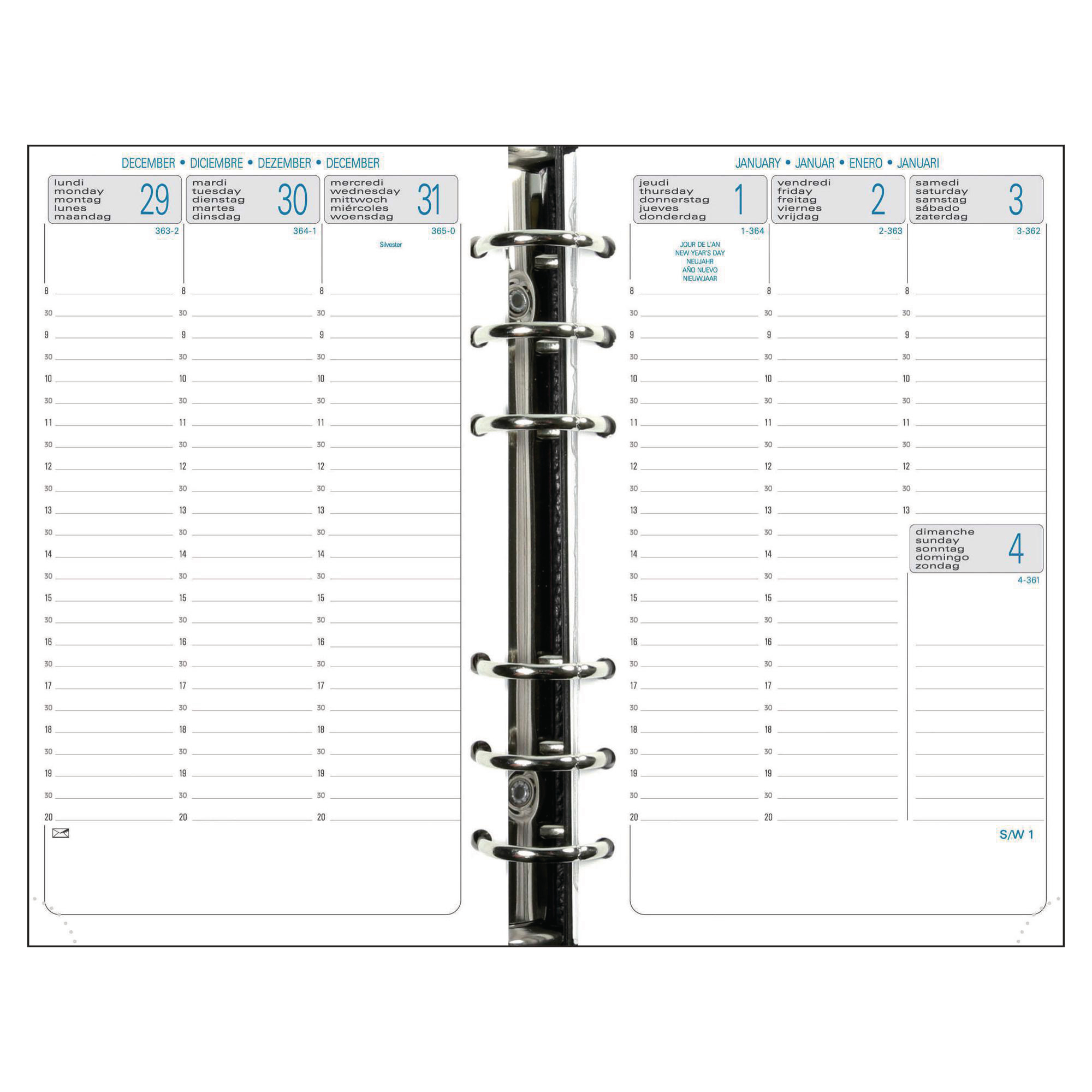 Organiseur semainier Exacompta - 2024/2025 - 15 x 19 cm - noir