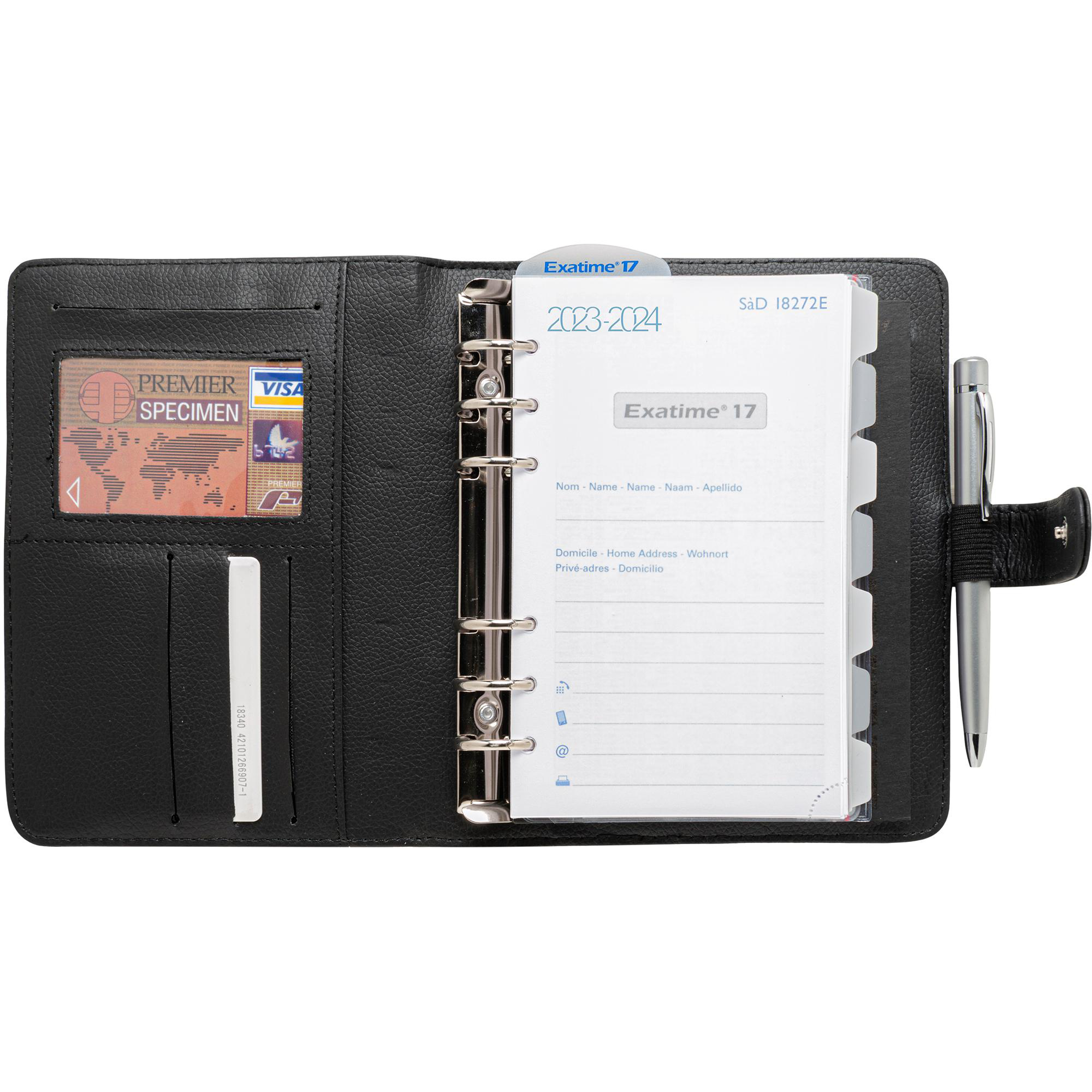 Organiseur semainier Exacompta - 2024/2025 - 15 x 19 cm - noir