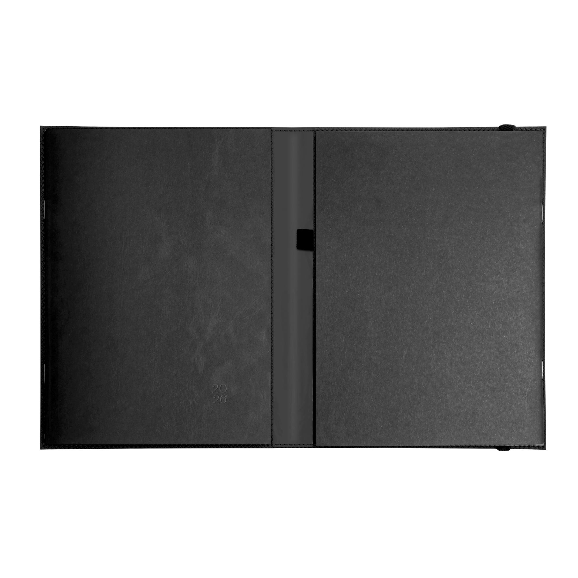 Agenda mensuel Exacompta All in 2 EasySlim Kaa - 2025 15 x 21 cm - noir