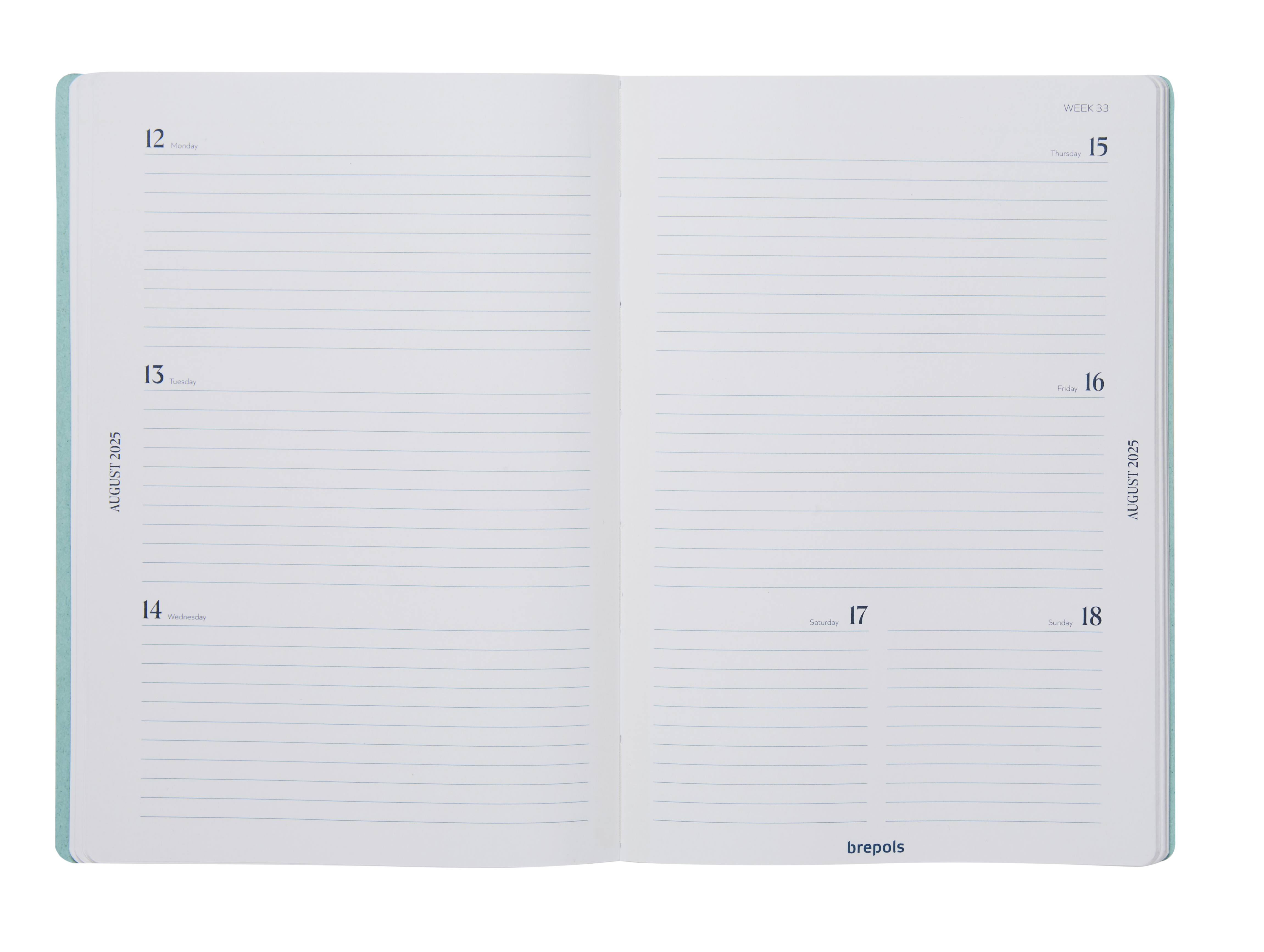 Agenda semainier Brepols Essential Urban - 2026 - 14,8 x 21 cm - noir