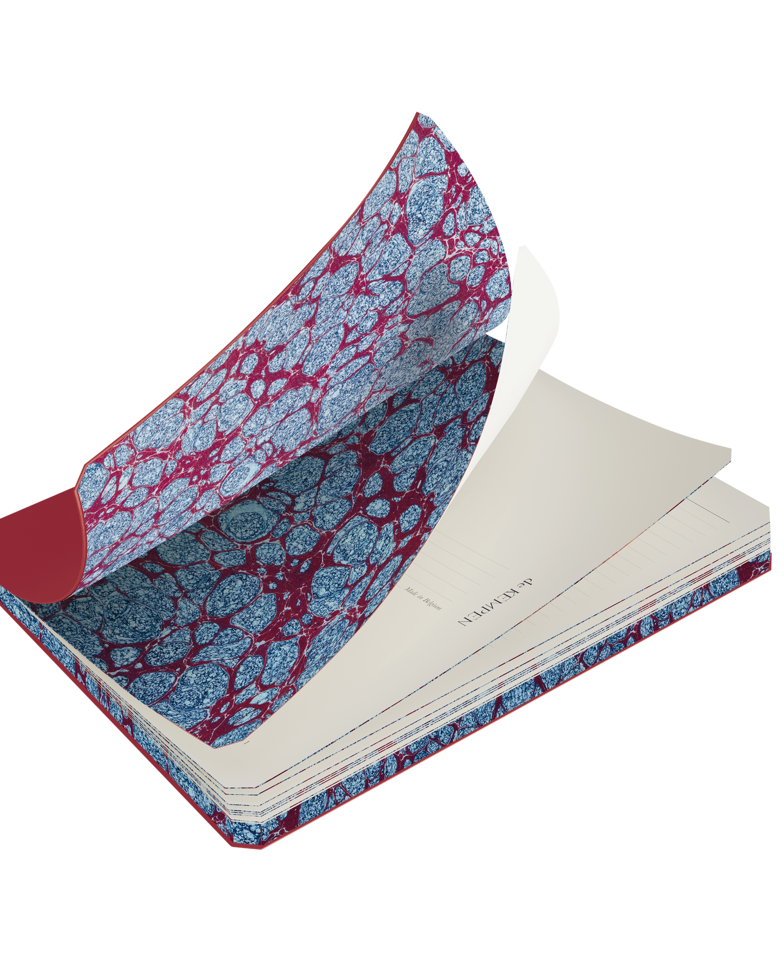 Carnet de notes de Kempen - 17,1x22cm - 192 pages lignées bordeaux tranche bleue