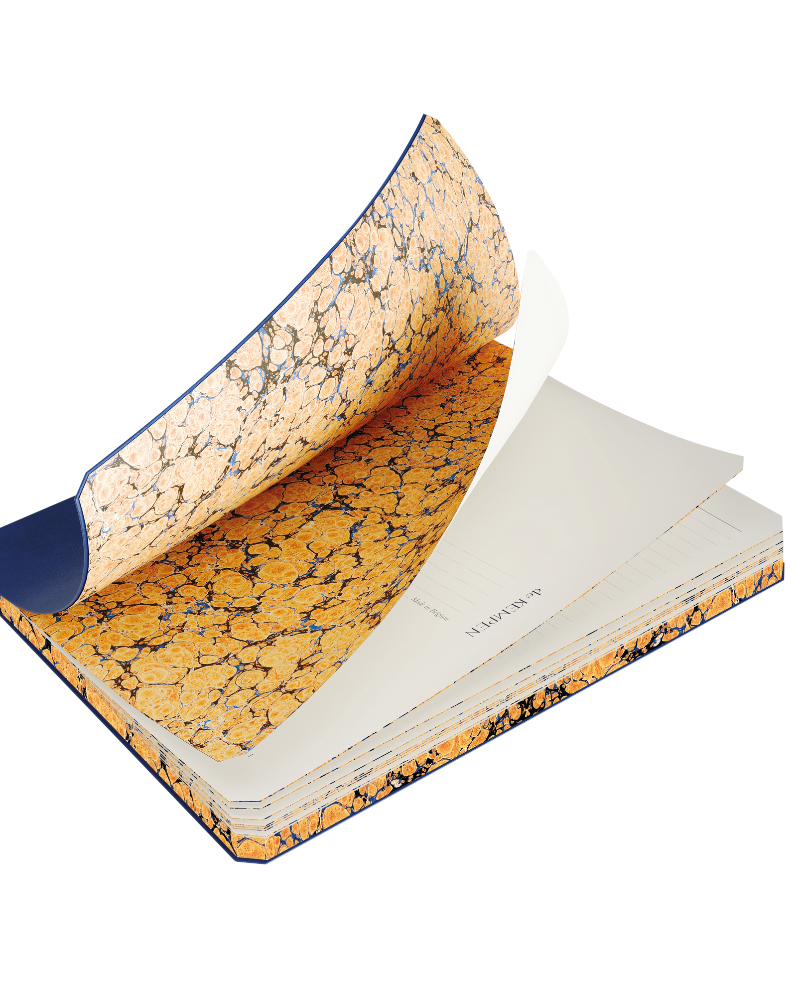 Carnet de notes de Kempen - 17,1x22 cm - 192 pages lignées - bleu tranche jaune
