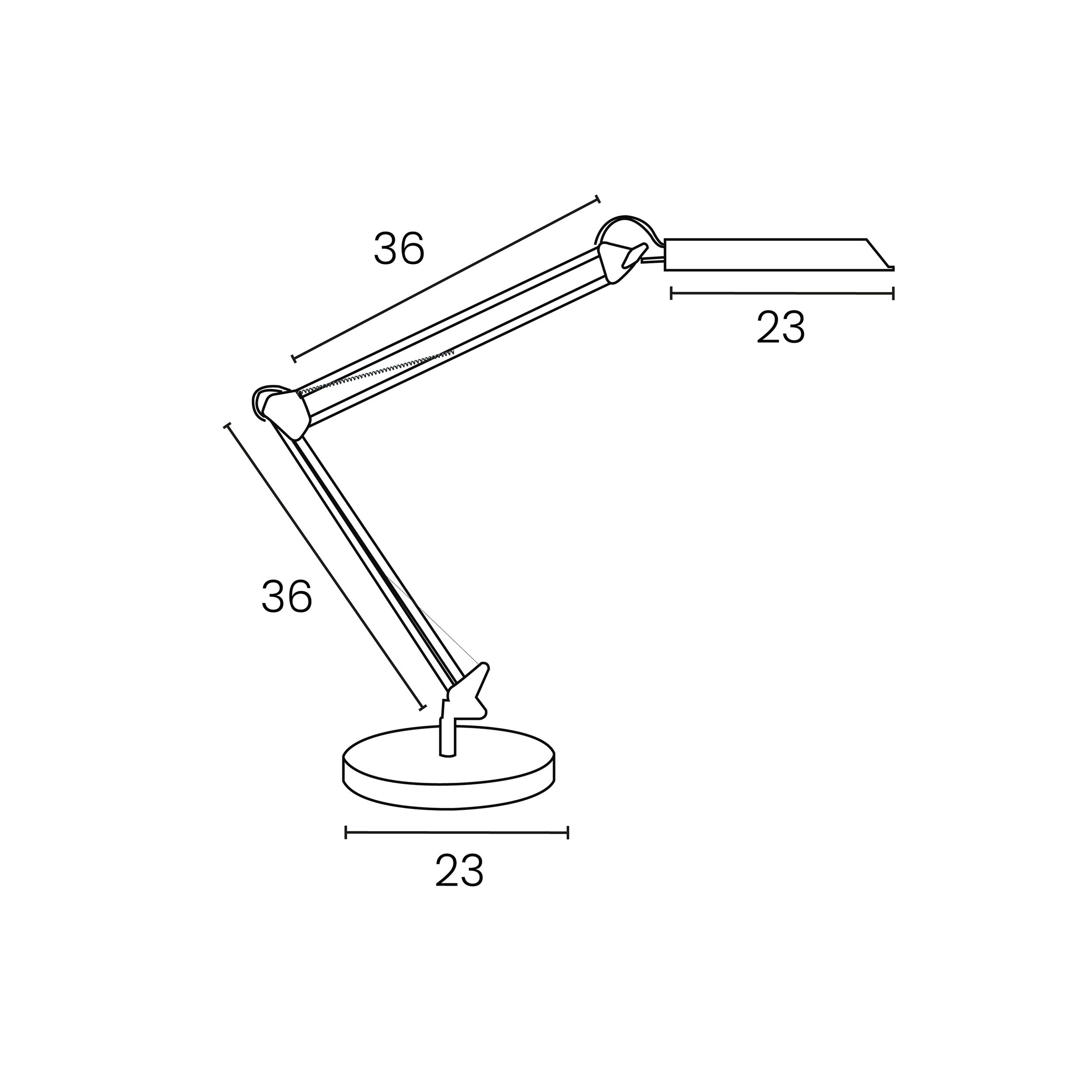 Lampe de bureau LED Swingoled blanche
