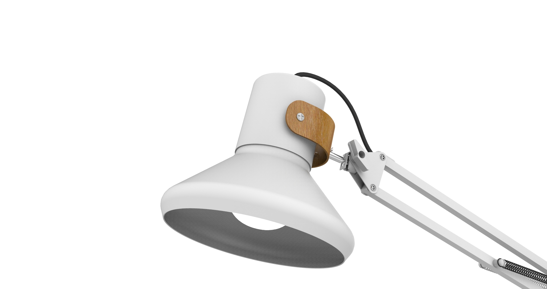 Lampe de bureau LED Baya Bamboo blanc