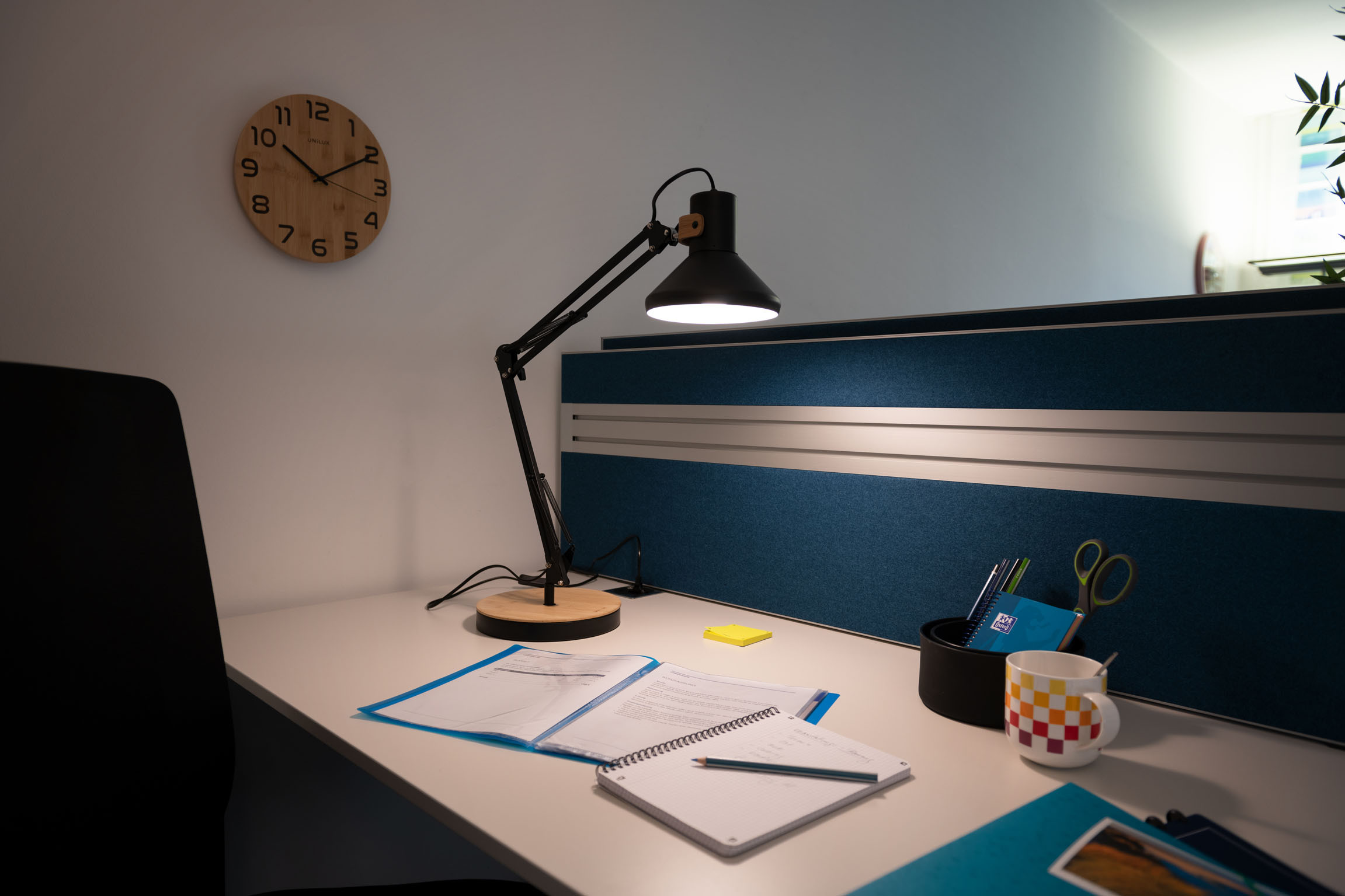 Lampe de bureau LED Baya Bamboo noir