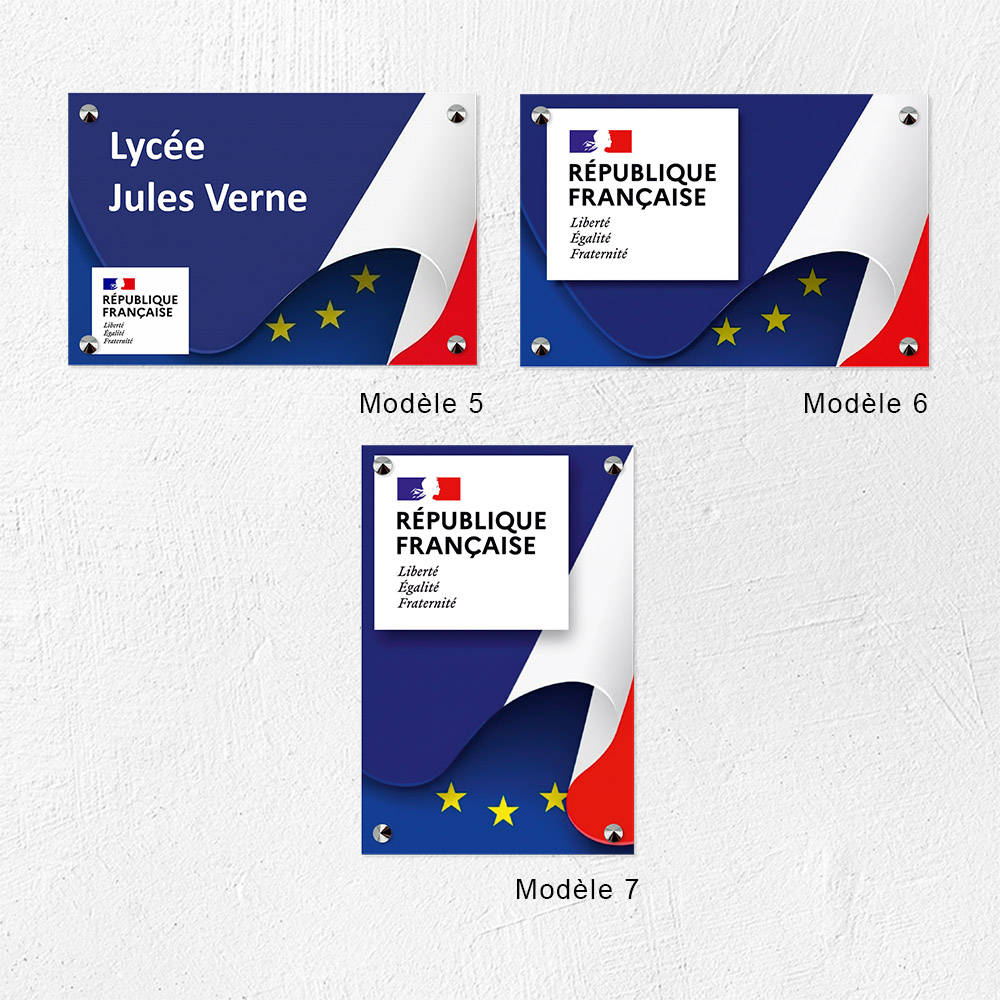 Plaque personnalisée PMMA Greencast logo officiel République française'' - 30 x 20 cm - ép. 3 mm - Impr. UV