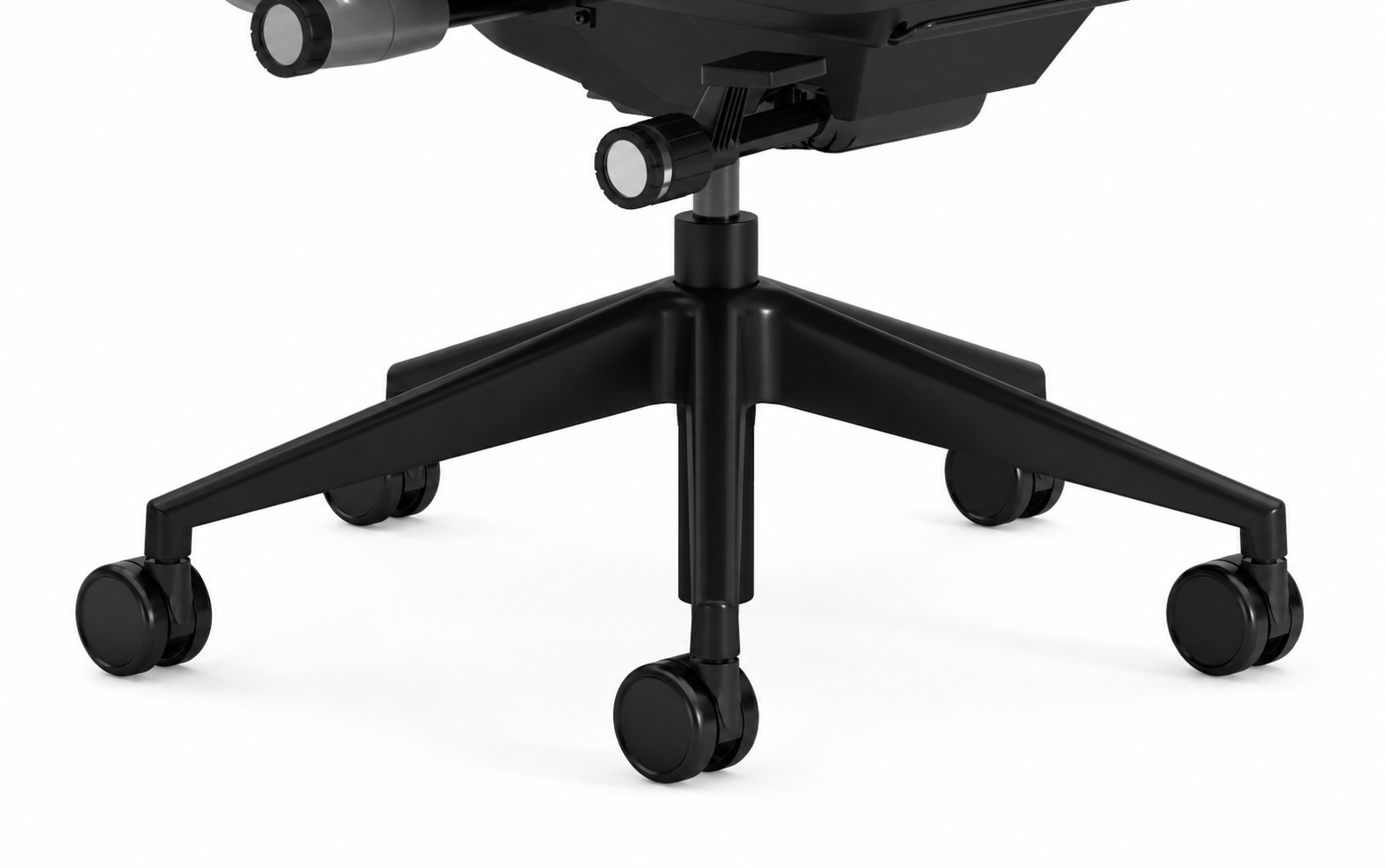 Fauteuil de bureau Please réemployé - tissu - piètement époxy noir - accotoirs 1D - minimum 25 pièces