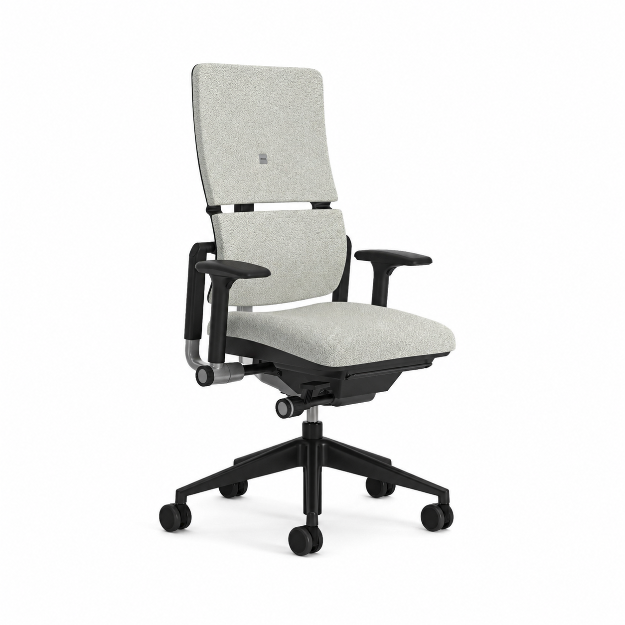 Fauteuil de bureau Please réemployé - tissu - piètement époxy noir - accotoirs 1D - minimum 25 pièces
