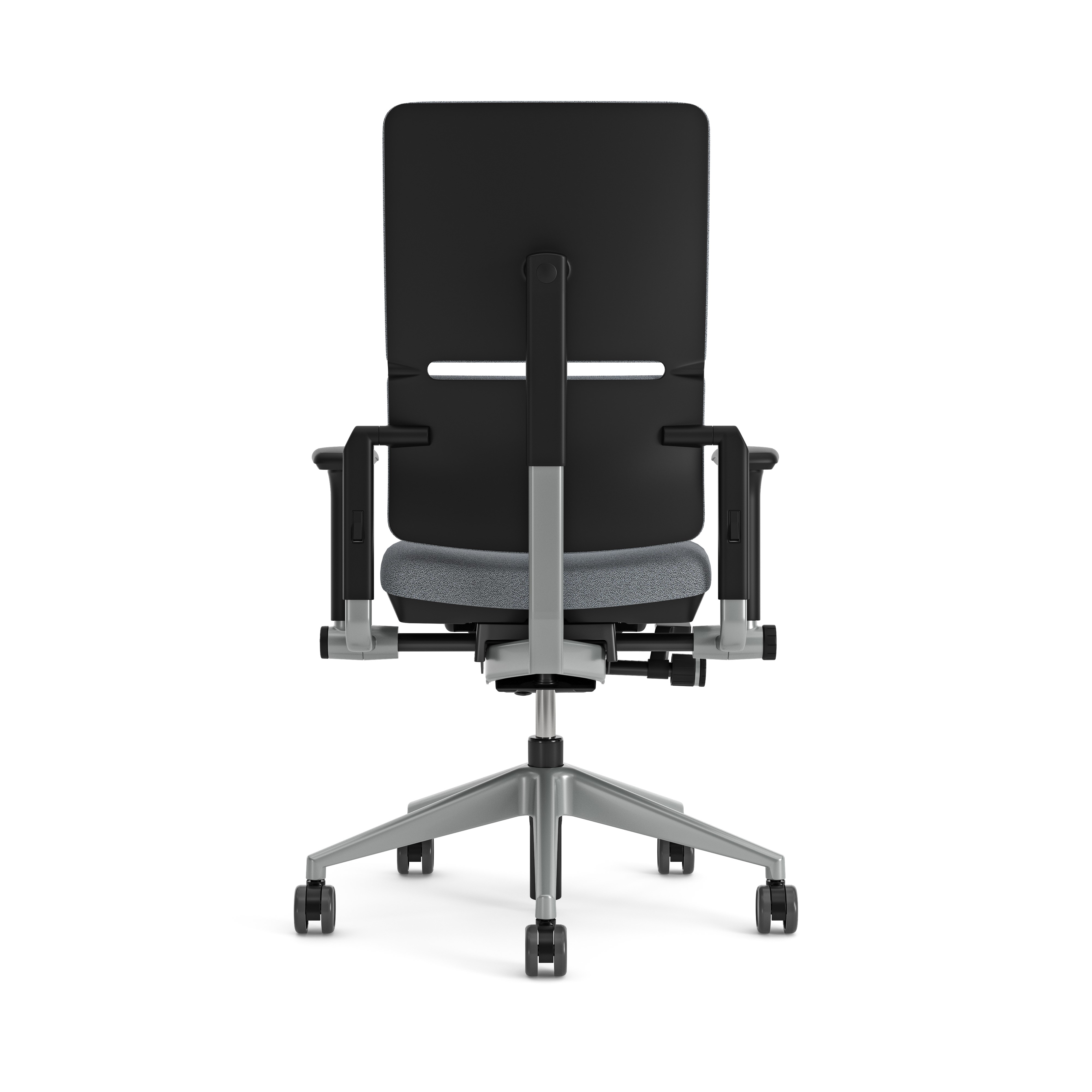 Fauteuil de bureau Please réemployé - tissu - piètement époxy gris - accotoirs 1D - minimum 25 pièces