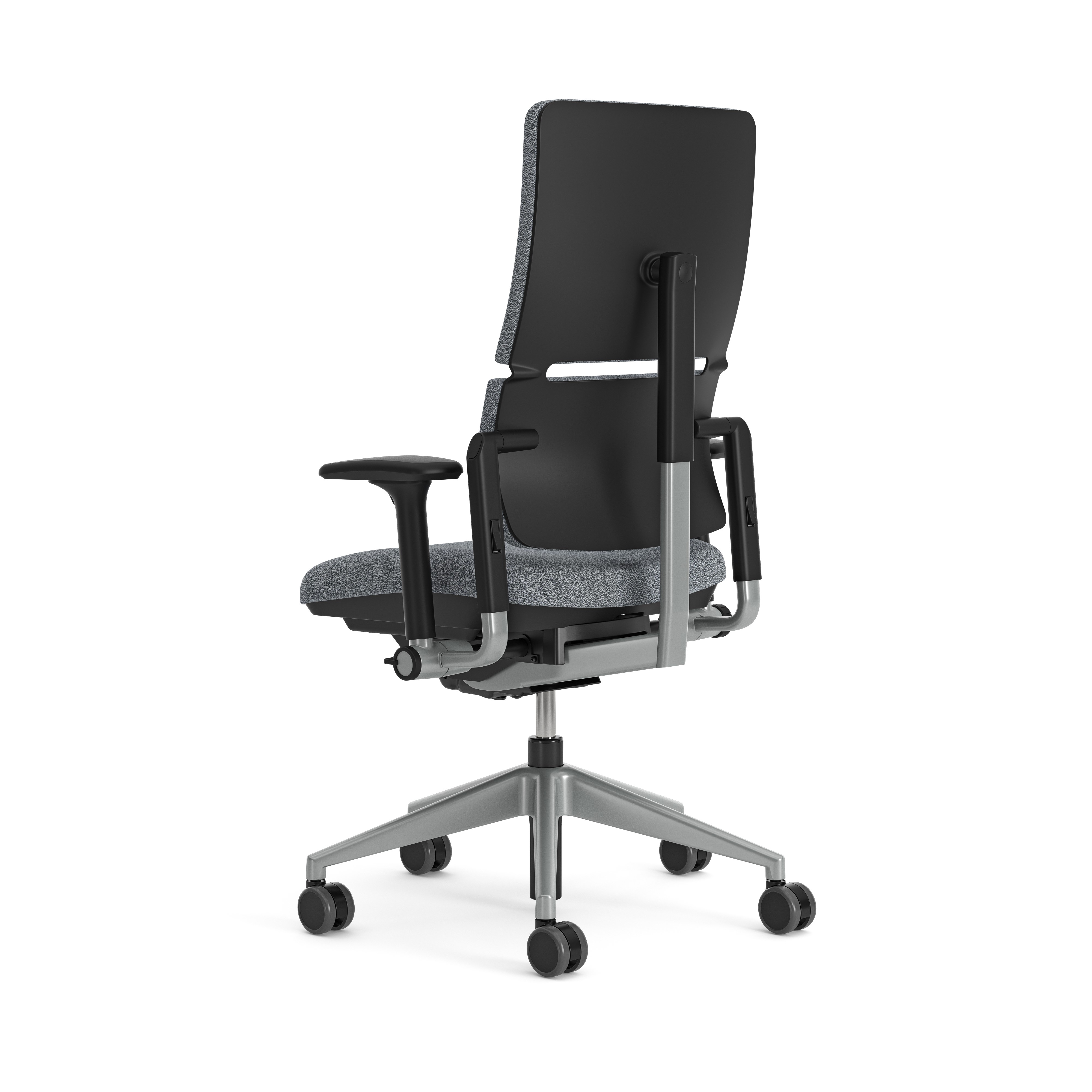 Fauteuil de bureau Please réemployé - tissu - piètement époxy gris - accotoirs 1D - minimum 25 pièces