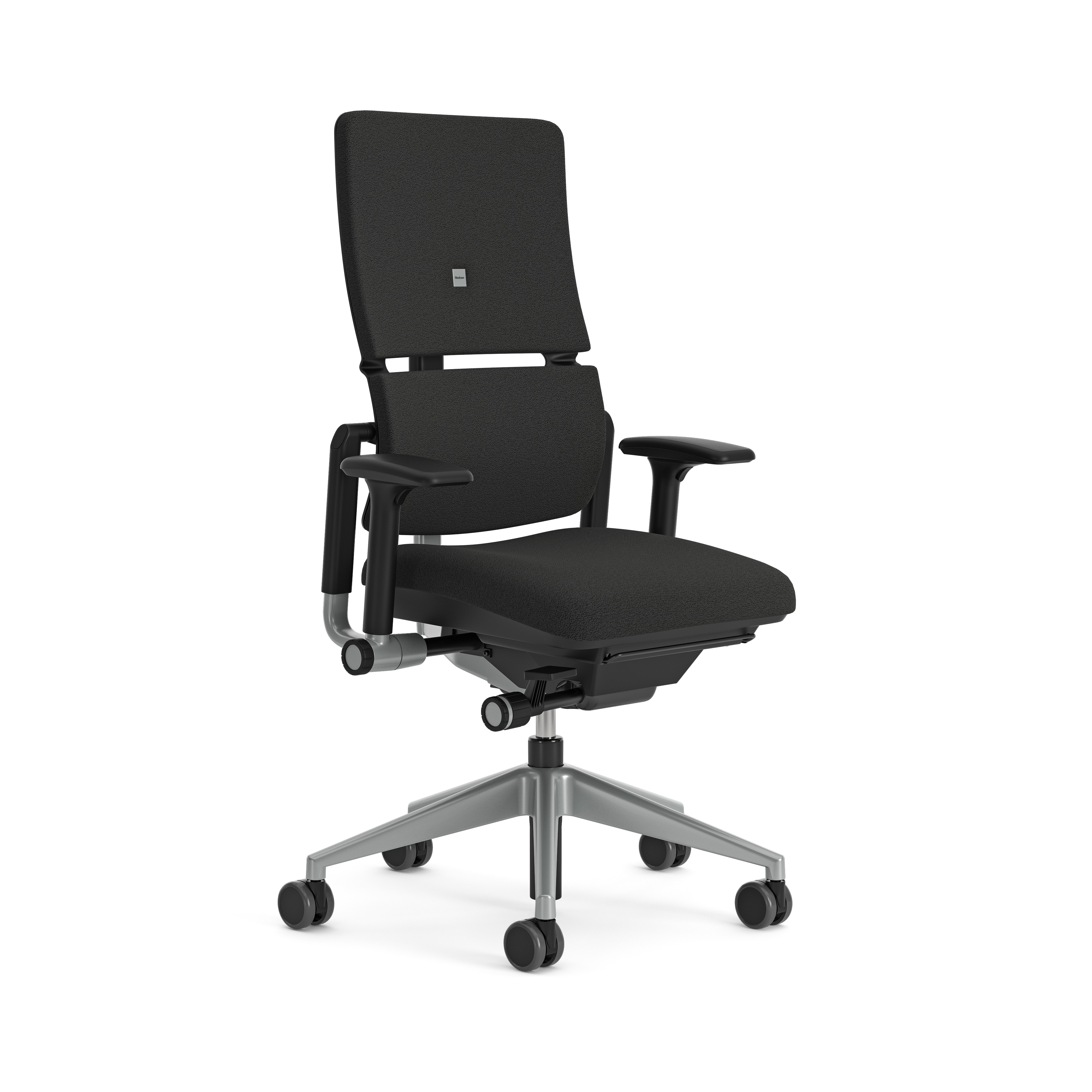 Fauteuil de bureau Please réemployé - tissu - piètement époxy gris - accotoirs 1D - minimum 25 pièces