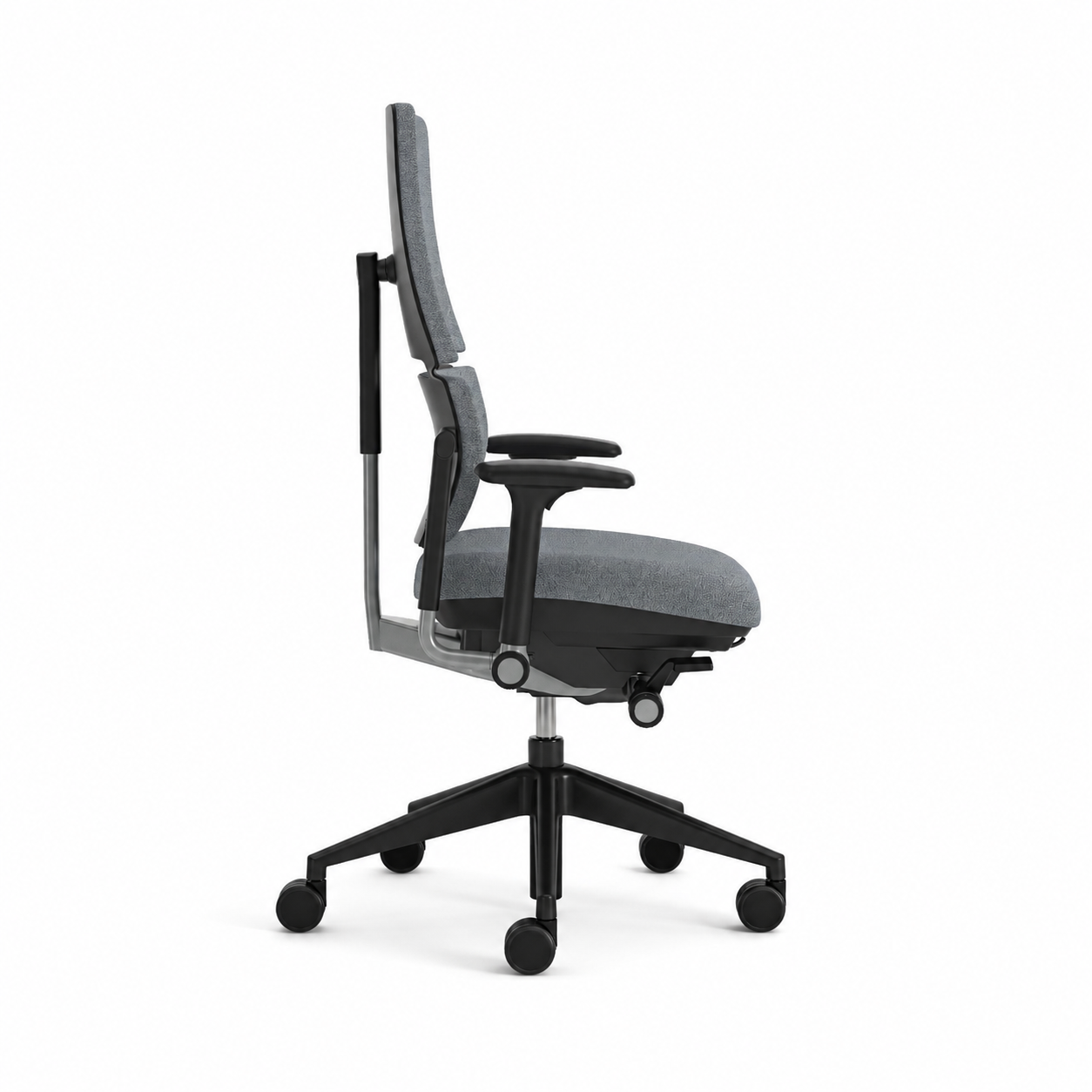 Fauteuil de bureau Please réemployé - tissu - piètement époxy noir - accotoirs 3D - minimum 25 pièces