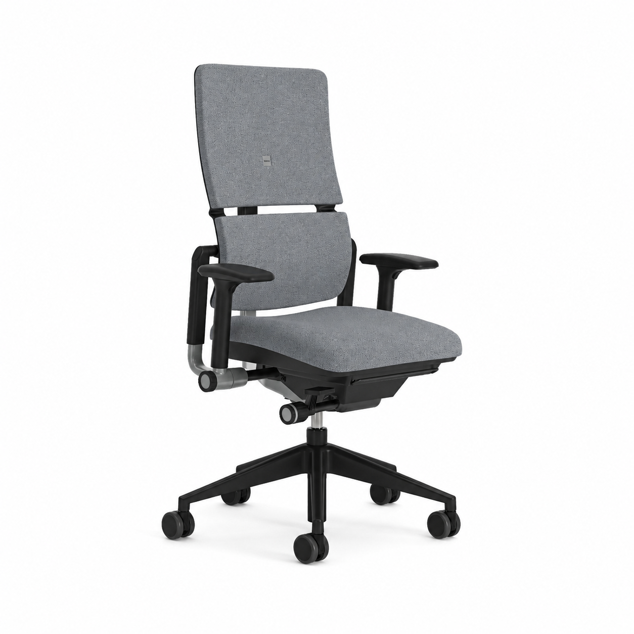Fauteuil de bureau Please réemployé - tissu - piètement époxy noir - accotoirs 3D - minimum 25 pièces