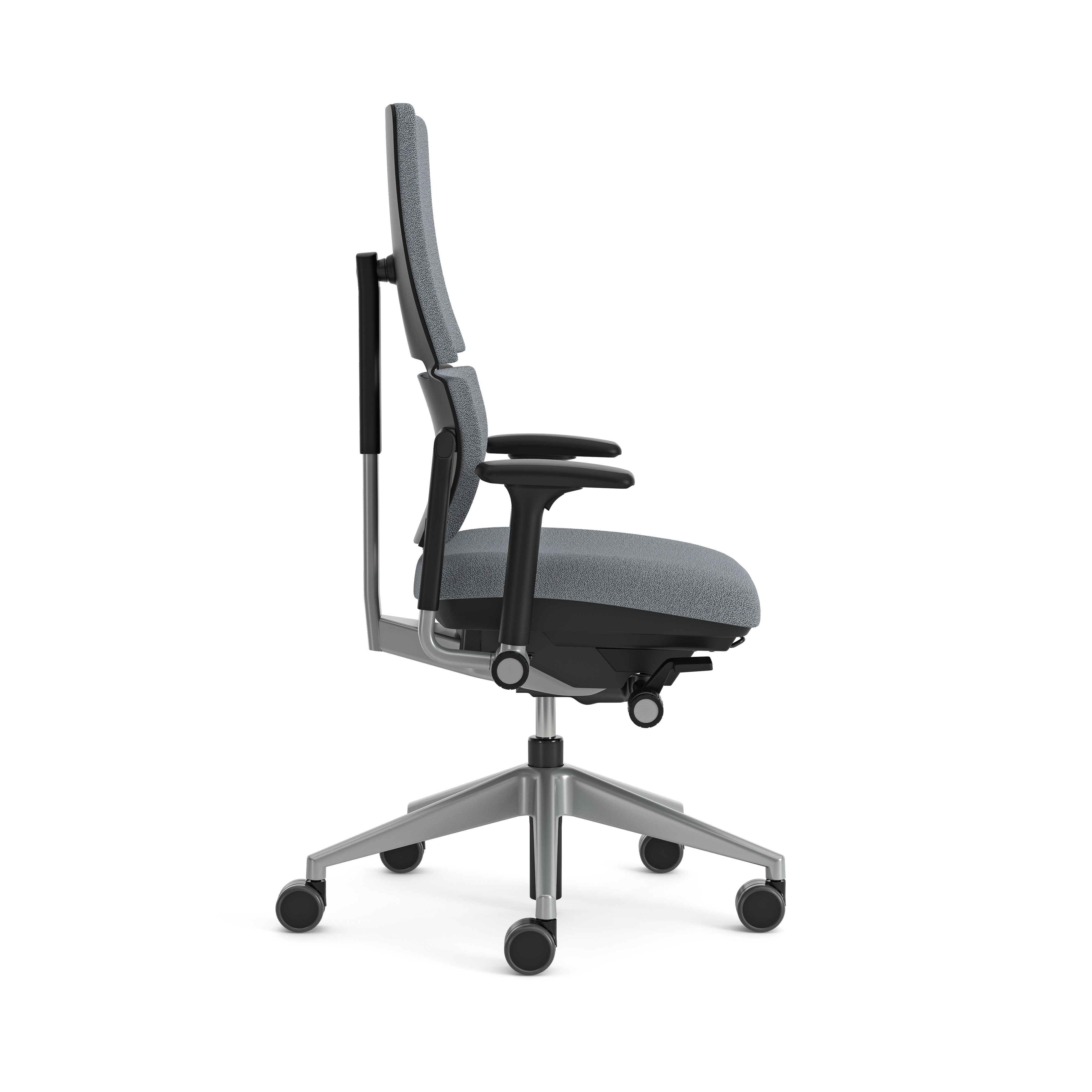 Fauteuil de bureau Please réemployé - tissu - piètement époxy gris - accotoirs 3D - minimum 25 pièces