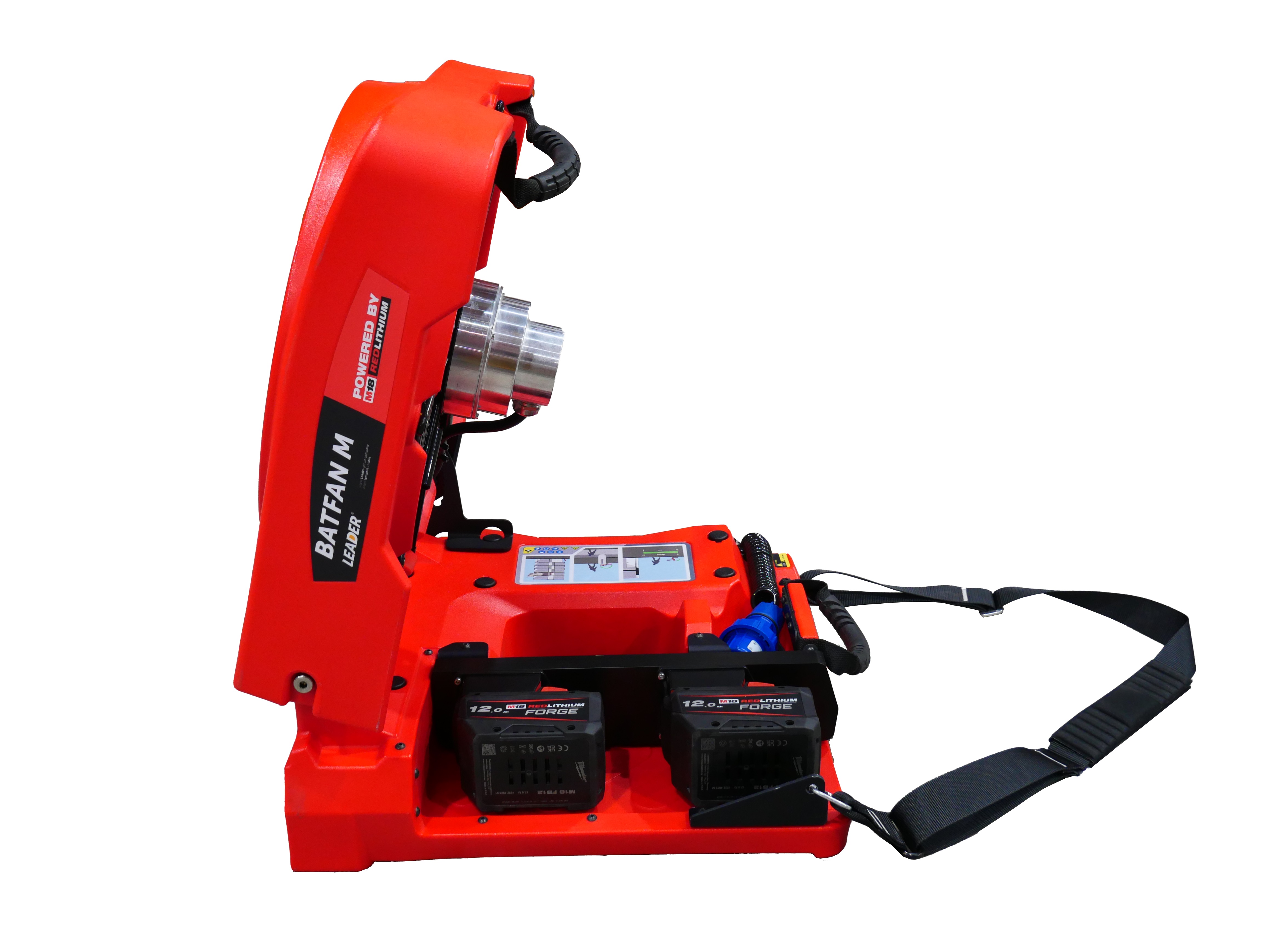 Ventilateur électrique sur batterie Batfan Milwaukee 220V fiche CE - avec chargeur et deux batteries