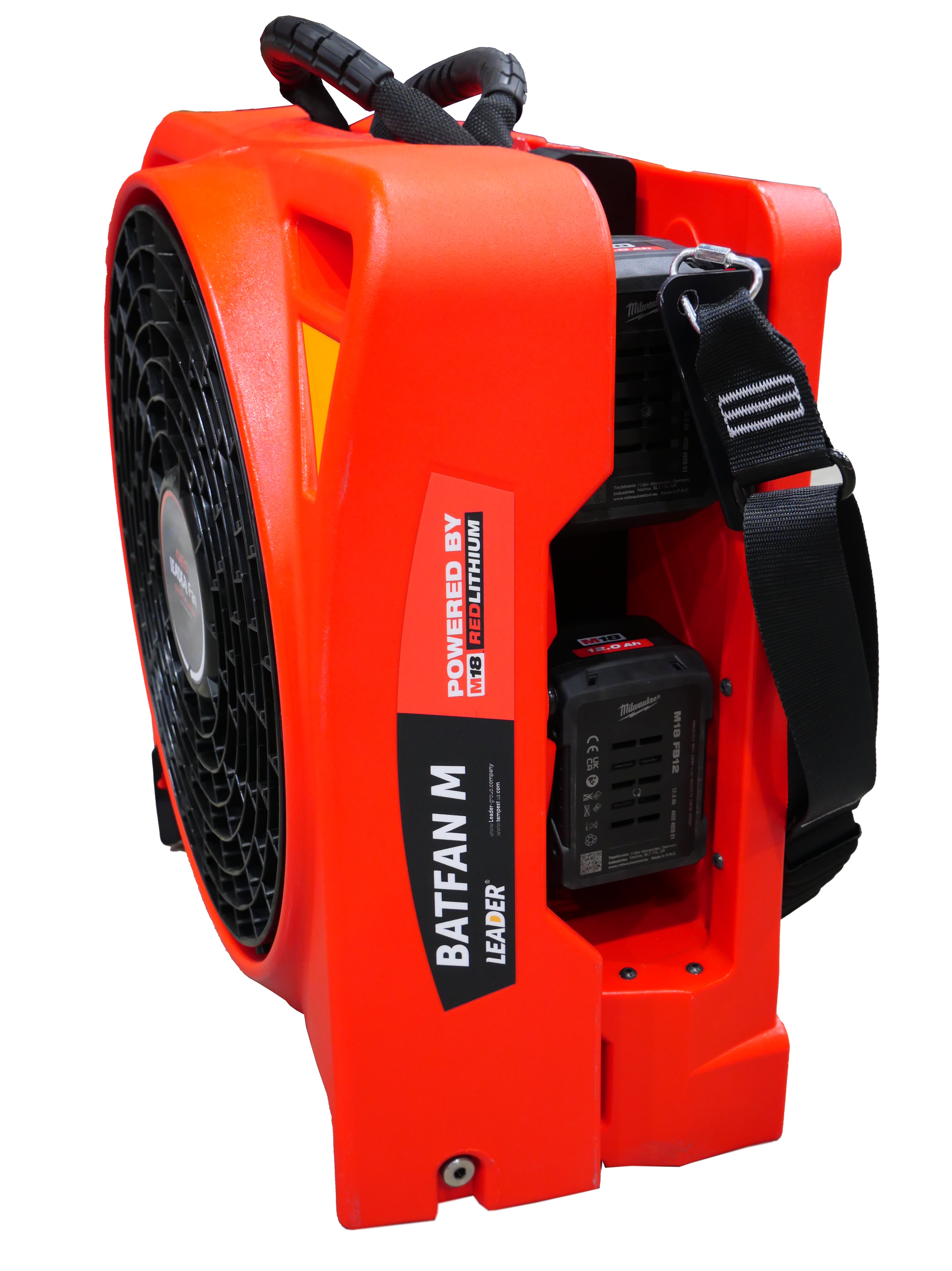 Ventilateur électrique sur batterie Batfan Milwaukee 220V fiche CE - avec chargeur et deux batteries