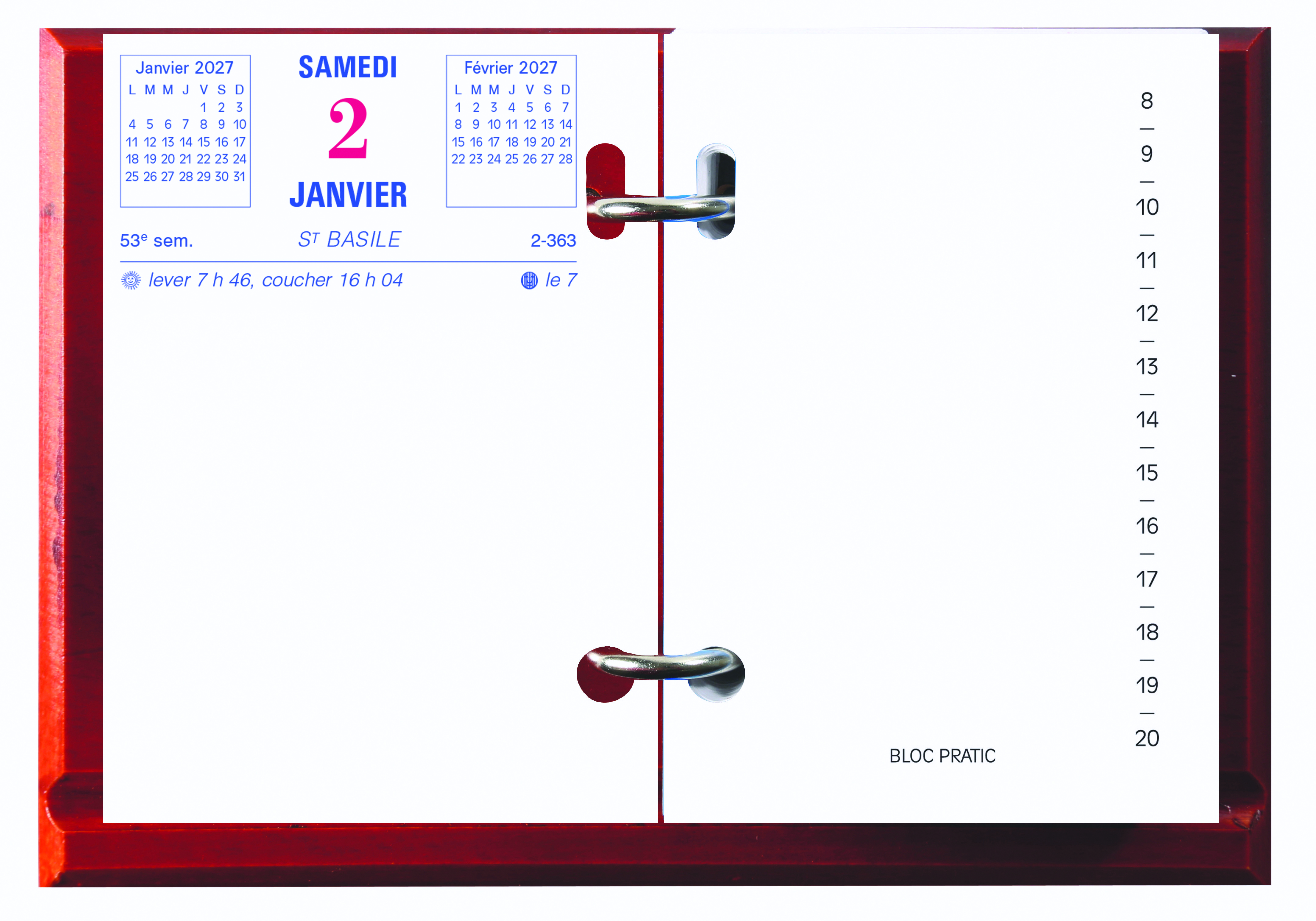 Bloc-pratic Exacompta - 372 feuillets avec date à gauche