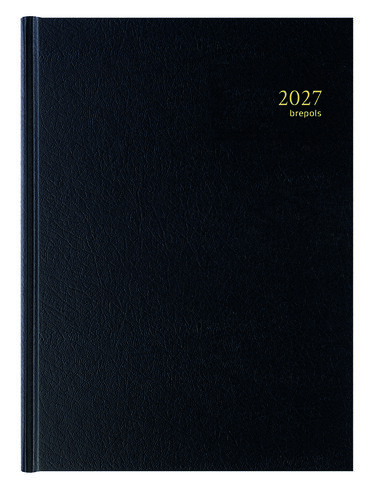 Agenda journalier 8 personnes Brepols Bremax 2 - 21 x 29 cm noir