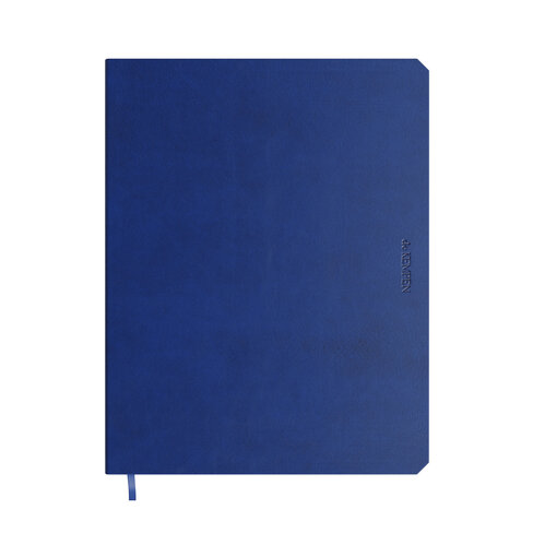 Carnet de notes de Kempen - 17,1x22 cm - 192 pages lignées - bleu tranche jaune