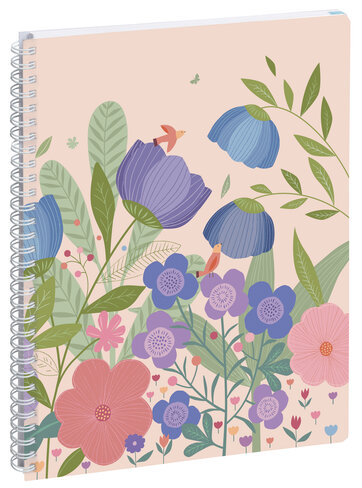 Agenda Exacompta EasyTime 27S Mini Labo - 2027 - 21x27cm - fleuri rose