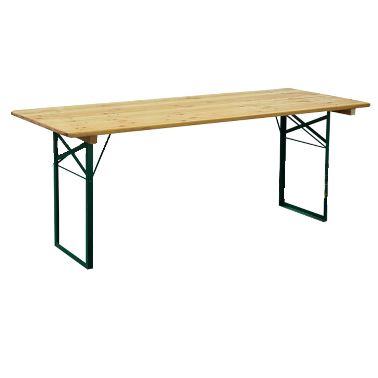 Table pliante d'extérieur Kermesse - plateau sapin - structure acier - l. 200 x h. 76 x pr. 80 cm - lot de 20