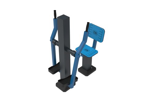 Vélo elliptique adapté PMR - fitness extérieur - déchargé sous abri