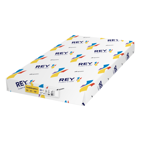 Papier blanc éco resp A3 100 g - 170 CIE - Rey Text et Graphics - carton 3 ramettes - livré avec manutention