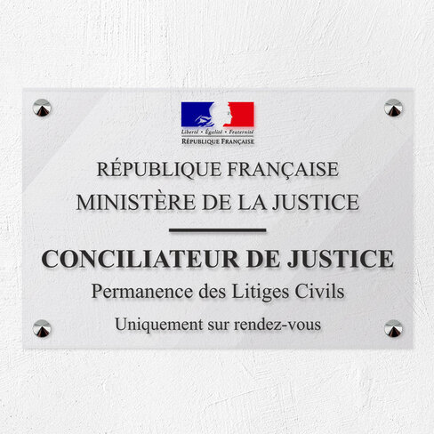 Plaque personnalisée PMMA Greencast - 6 lignes maximum Plexiglas transparent - 30 x 20 cm - ép. 3 mm - Imp. UV