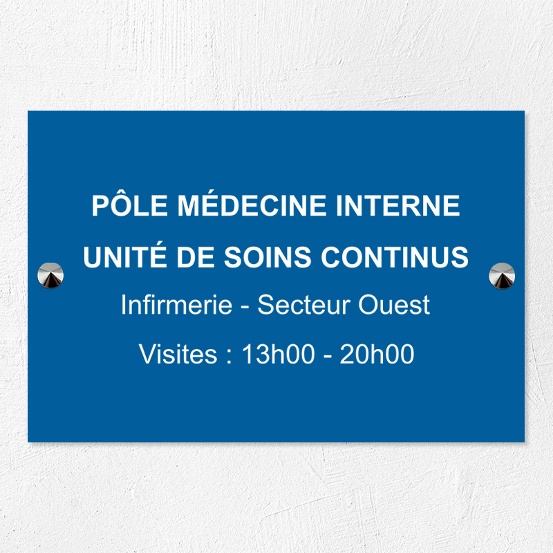 Plaque personnalisée Lasermark - 6 lignes maximum PVC - 15 x 10 cm - ép. 3,2 mm Gravure laser