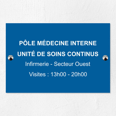 Plaque personnalisée Lasermark - 6 lignes maximum PVC - 15 x 10 cm - ép. 3,2 mm Gravure laser