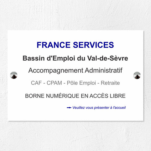 Plaque personnalisée Lasermark - 6 lignes maximum PVC - 15 x 10 cm - ép. 3 mm - Impression adhésif