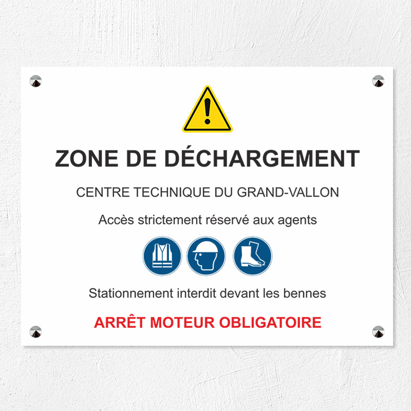 Plaque personnalisée Forex - 6 lignes maximum PVC expansé - 40 x 30 cm - ép. 5 mm - Impression adhésif