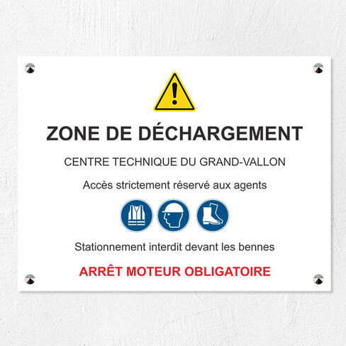 Plaque personnalisée Forex - 6 lignes maximum PVC expansé - 40 x 30 cm - ép. 5 mm - Impression adhésif