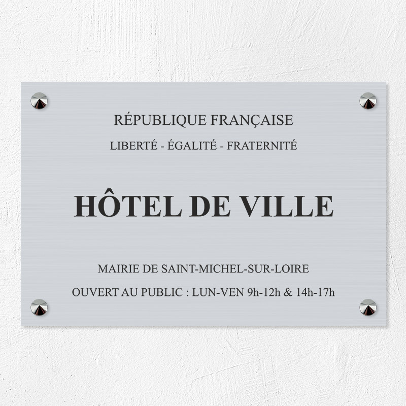 Plaque personnalisée Gravotech - 6 lignes maximum Aluminium - 30 x 20 cm - ép. 1 mm - Gravure mécanique