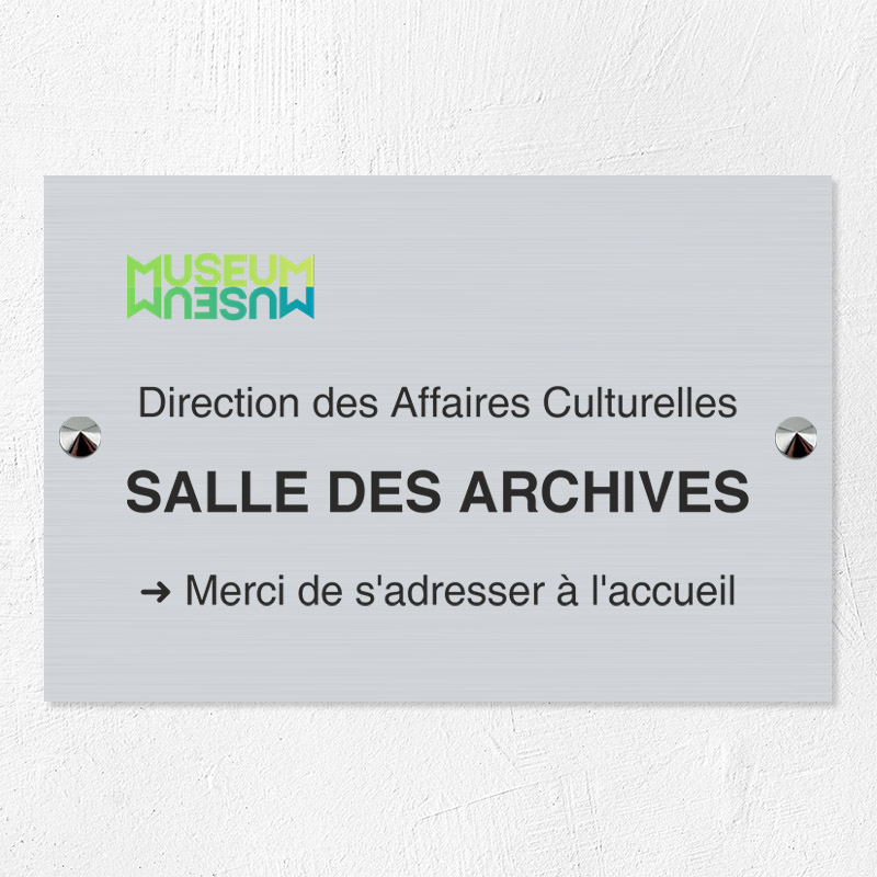 Plaque personnalisée Gravotech - 6 lignes maximum - Aluminium - 15 x 10 cm - Impression adhésif