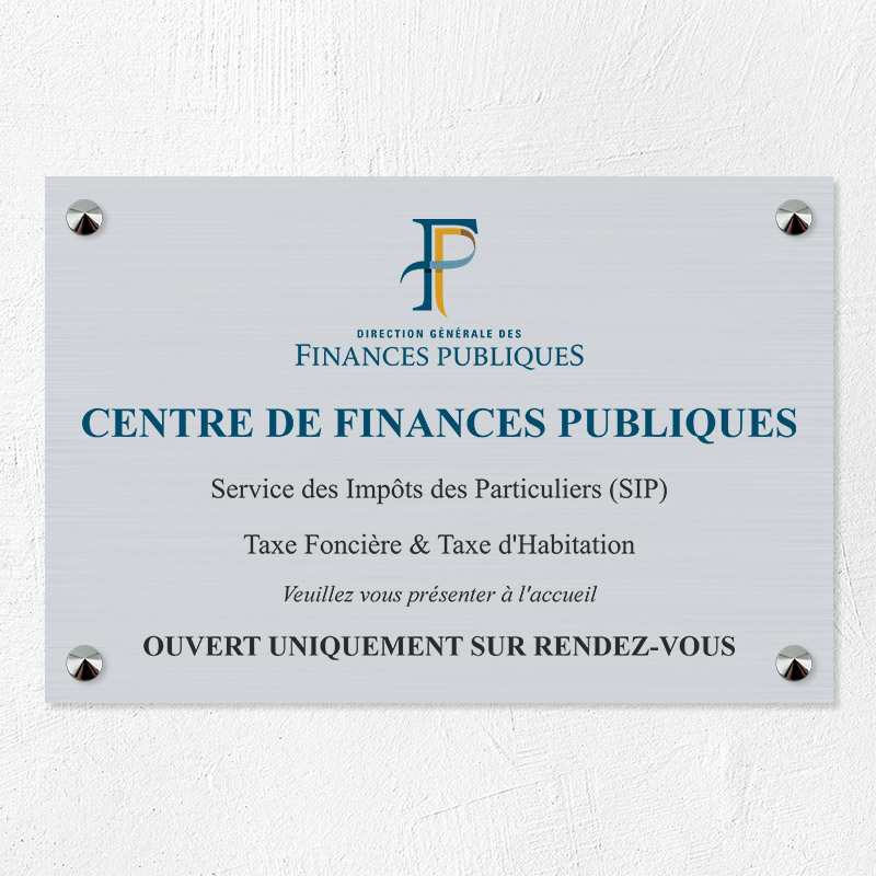 Plaque personnalisée Gravotech - 6 lignes maximum - Aluminium - 30 x 20 cm - Impression adhésif