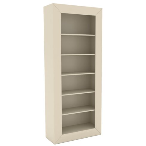 Bibliothèque Hugo - 5 étagères - l. 90 x h. 214 x pr. 32 cm- structure en hêtre massif laqué