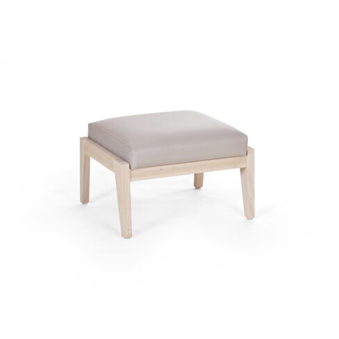 Repose jambes EM - assise tissu enduit - pieds hêtre massif